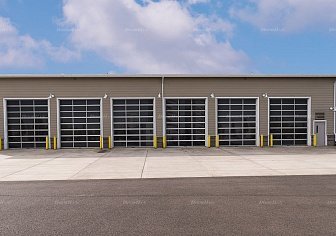 Промышленные ворота с панорамным остеклением Doorhan ISD02 (4600х2400)